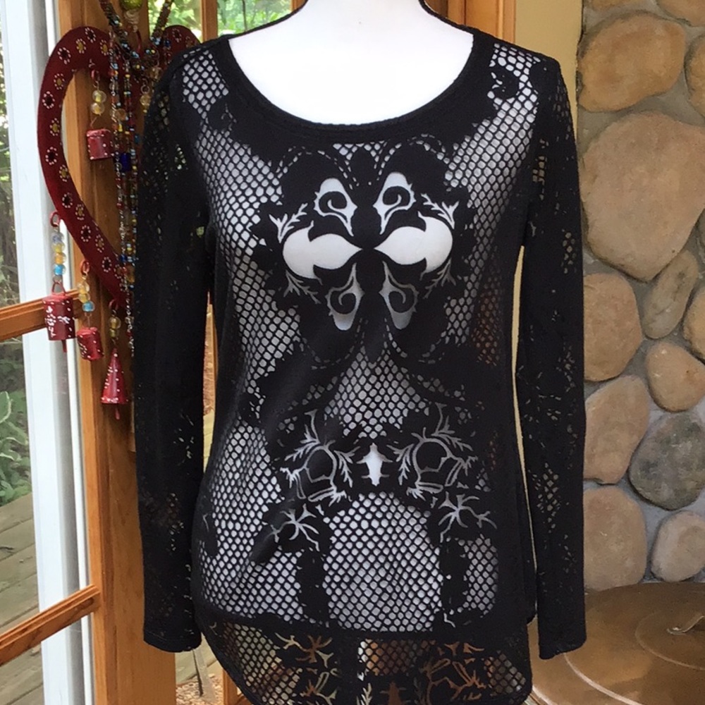 Cache Sheer Black Top - image 1